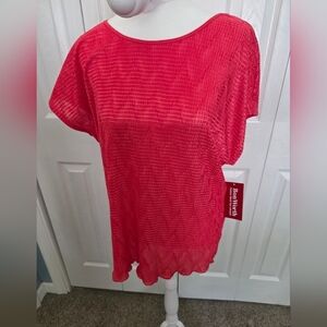 BonWorth Vibrant Red Short Sleeve Top